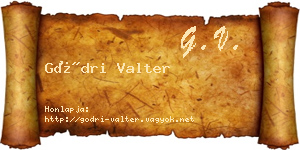 Gödri Valter névjegykártya
